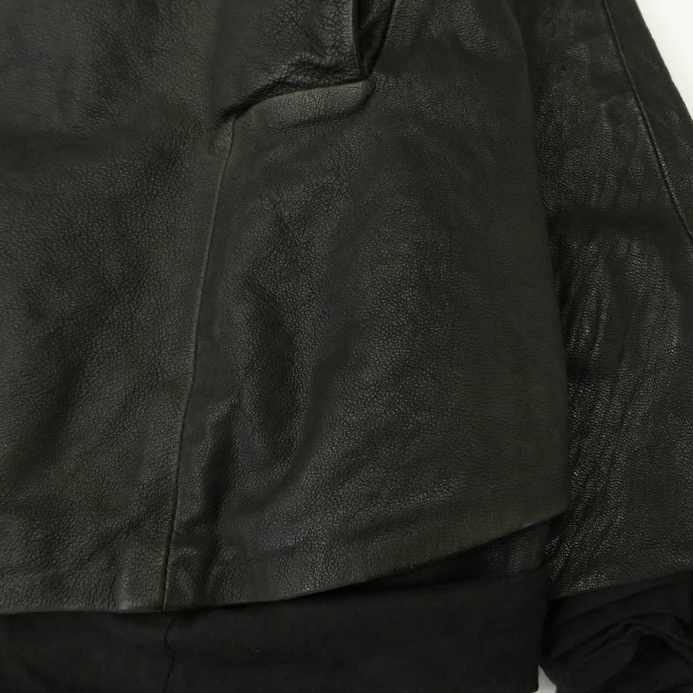 ボリスビジャンサベリ 956734 シープレザー シュリンク加工 シングル ライダースジャケット ブラック系 XS【中古】