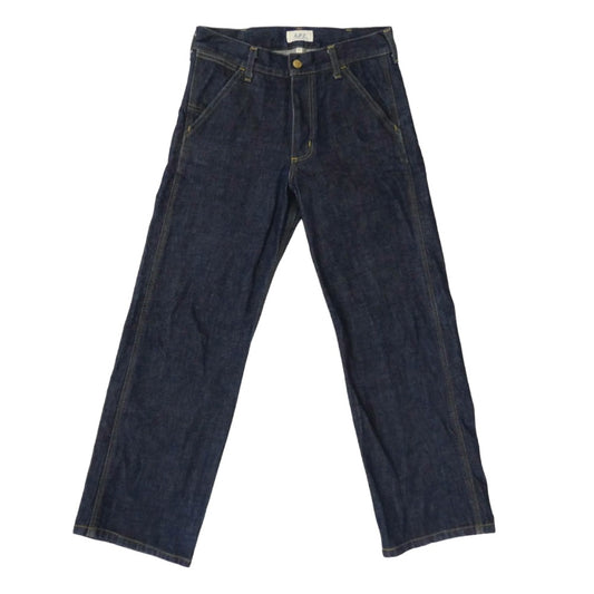 A.P.C. アーペーセー × Carhartt カーハートWORK PANT BRUT ワーク デニムパンツ ジーンズ インディゴブルー系 28【中古】