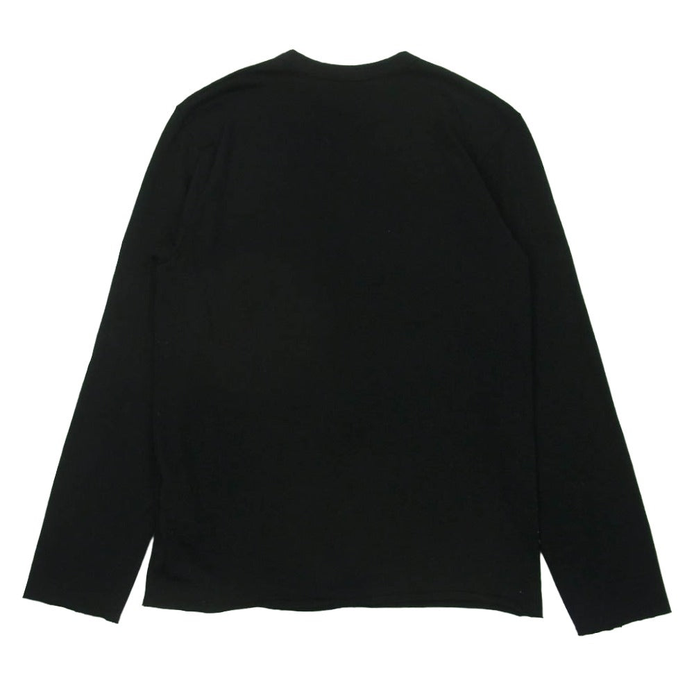 COMME des GARCONS HOMME PLUS コムデギャルソンオムプリュス 02AW AD2002 PG-T015 四つの黒期 BLACK ブラック ロゴプリント ウール 長袖 カットソー Tシャツ ブラック系 サイズ表記なし【中古】