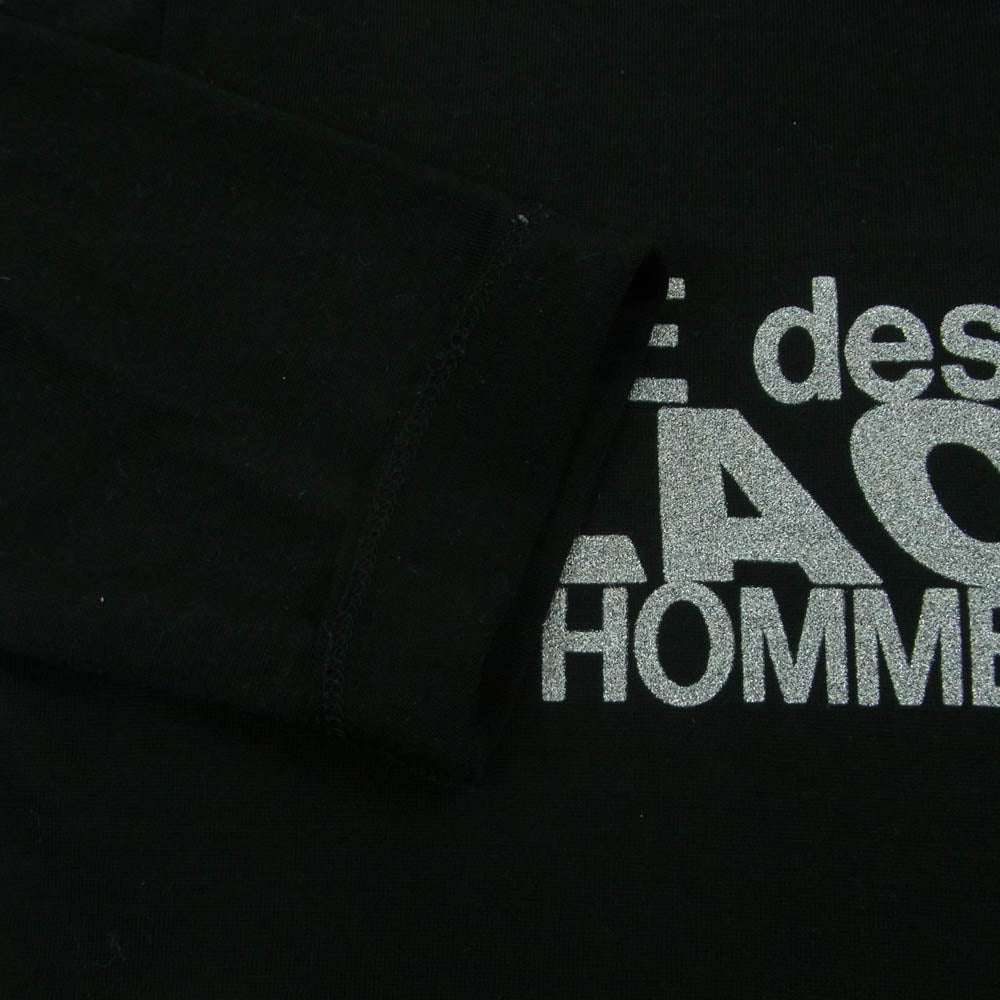 COMME des GARCONS HOMME PLUS コムデギャルソンオムプリュス 02AW AD2002 PG-T015 四つの黒期 BLACK ブラック ロゴプリント ウール 長袖 カットソー Tシャツ ブラック系 サイズ表記なし【中古】