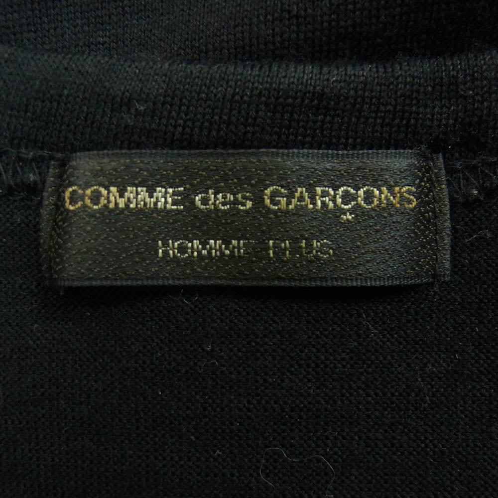 COMME des GARCONS HOMME PLUS コムデギャルソンオムプリュス 02AW AD2002 PG-T015 四つの黒期 BLACK ブラック ロゴプリント ウール 長袖 カットソー Tシャツ ブラック系 サイズ表記なし【中古】