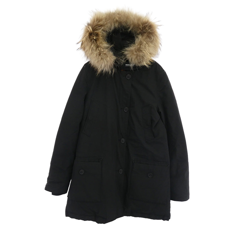 WOOLRICH ウールリッチ 1402070 RAMAR CLOTH アークティックパーカー ファーフード付き ダウンコート ジャケット ブラック系【中古】