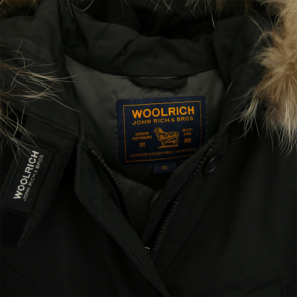 WOOLRICH ウールリッチ 1402070 RAMAR CLOTH アークティックパーカー ファーフード付き ダウンコート ジャケット ブラック系【中古】