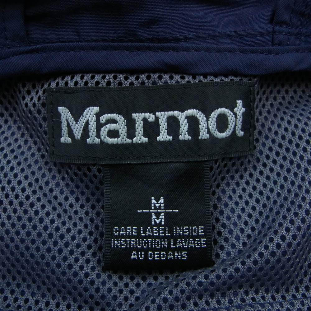 MARMOT マーモット TOWRJK12 ロゴ刺繍 ジップアップ フーデッド マウンテンパーカー ジャケット ネイビー系 M【中古】