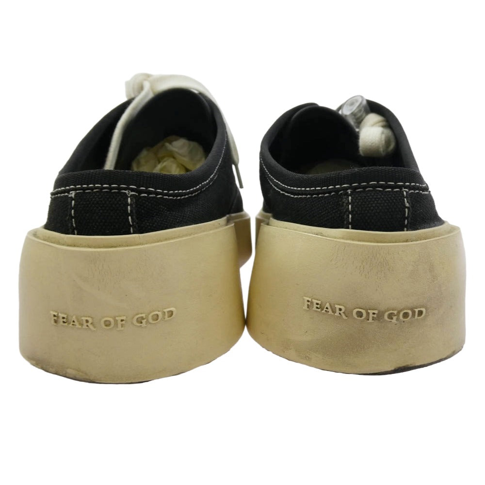 FEAR OF GOD フィアオブゴッド BACKLESS CANVAS ローカット スニーカー ブラック系 42【中古】