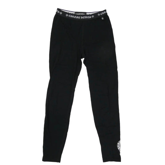 CHROME HEARTS クロムハーツ（原本無） ホースシュープリント レギンス パンツ ブラック系 S【中古】