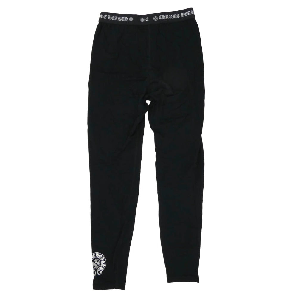 CHROME HEARTS クロムハーツ（原本無） ホースシュープリント レギンス パンツ ブラック系 S【中古】