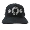 CHROME HEARTS クロムハーツ（原本無） CH Plus Horseshoe BASEBALL CAP ホースシュー 刺繍 ベースボール キャップ ブラック系 53-60【中古】