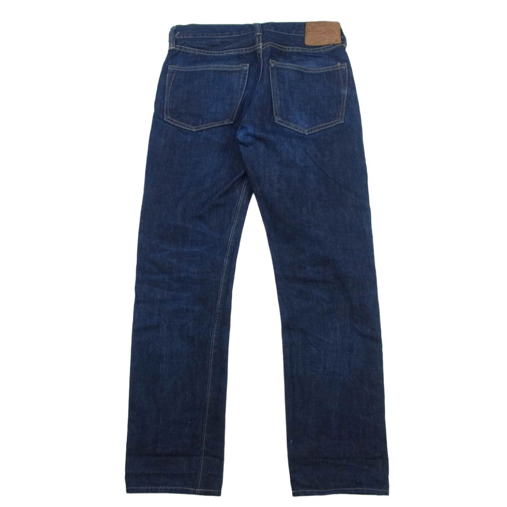 FULLCOUNT フルカウント Lot 1800 200本限定 No168 66モデル ボタンフライ ストレート デニム パンツ インディゴブルー系 W29L34【中古】