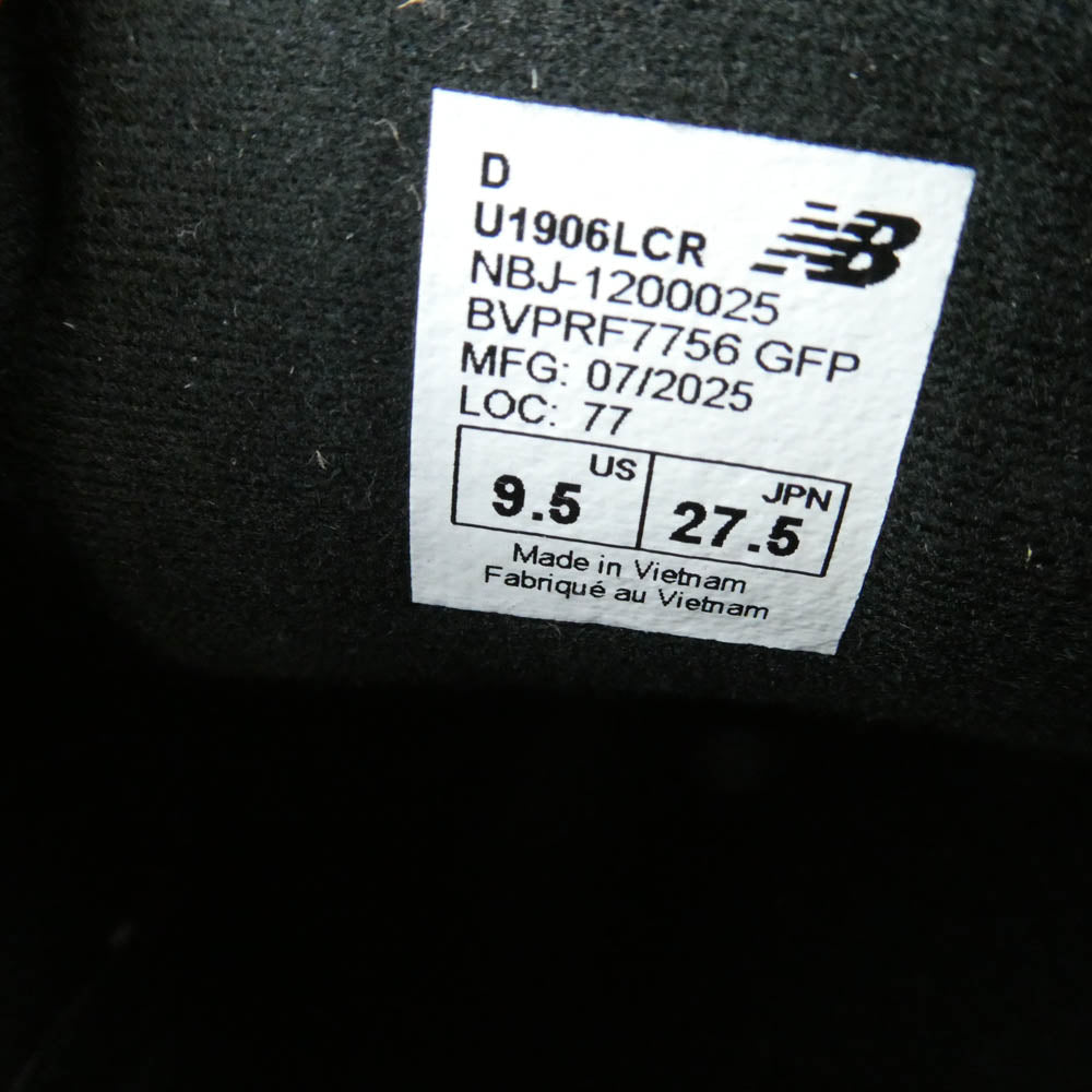 NEW BALANCE ニューバランス U1906L CR Black Croc クロコ型押し ローファー スリッポン シューズ 27.5cm【新古品】【未使用】【中古】