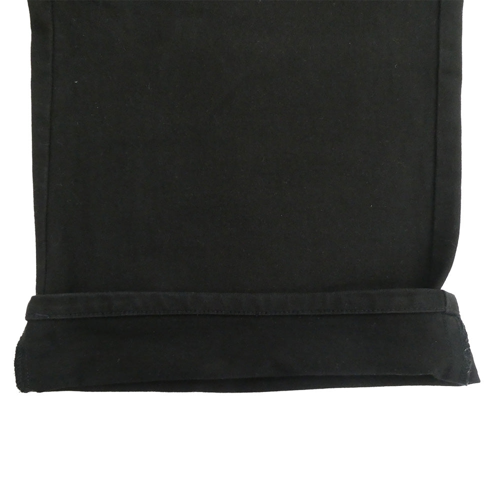 ANN DEMEULEMEESTER アンドゥムルメステール ジップフライ クロップド スウェットパンツ ブラック系 XS【中古】