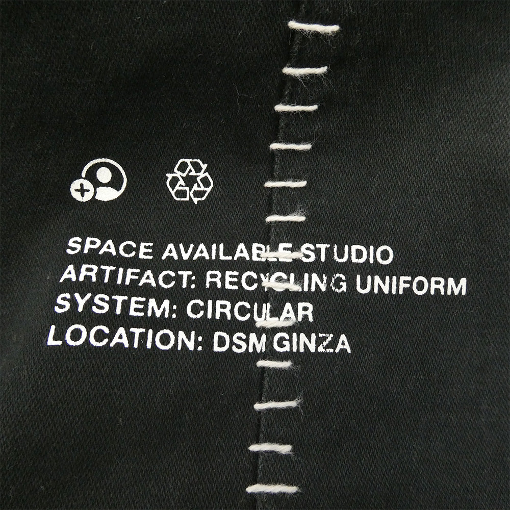 SPACE AVAILABLE ドーバーストリートマーケット銀座 DSM限定 サイドステッチデザイン ワークパンツ ブラック系 M【中古】