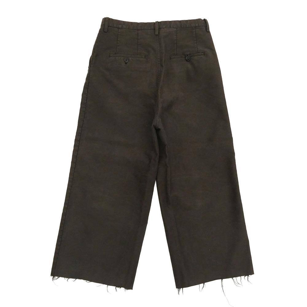 doublet ダブレット 23AW 23AW06PT235 OVERSIZED DAMAGED TROUSER オーバーサイズ ダメージ加工 トラウザー パンツ ダークブラウン系 M【中古】