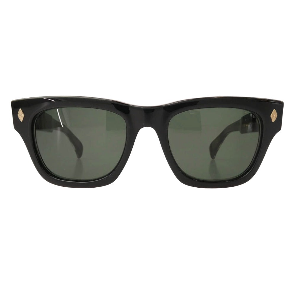 CHROME HEARTS クロムハーツ（原本無） DICK FITZENER BK-18KGP CHプラステンプル ウェリントン型 ゴールド×ブラック サングラス アイウェア ブラック系【中古】