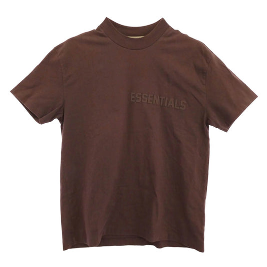 FEAR OF GOD フィアオブゴッド FOG ESSENTIALS エフオージー エッセンシャルズ ラバーロゴ プリント T シャツ ブラウン系 M【中古】