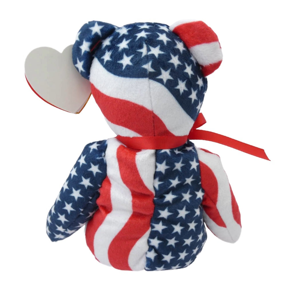 Supreme シュプリーム 22AW TY BEANIE BABIES FLAG テディベア ボックスロゴ 星条旗柄 ネイビー系 レッド系【極上美品】【中古】