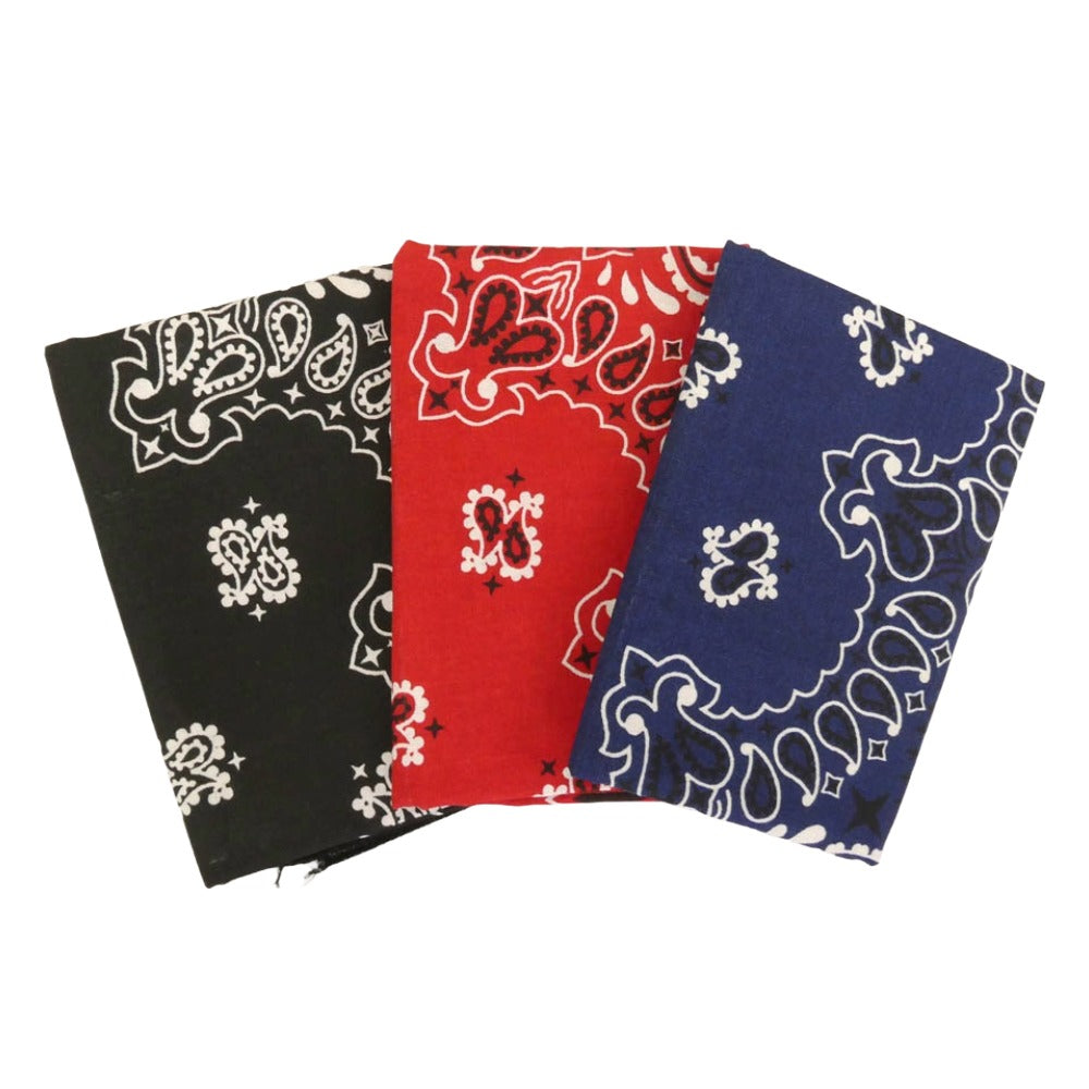 Supreme シュプリーム 24SS Hav-A-Hank Bandanas(Pack of 3) バンダナ 3枚 ブラック系 レッド系 ネイビー系【中古】