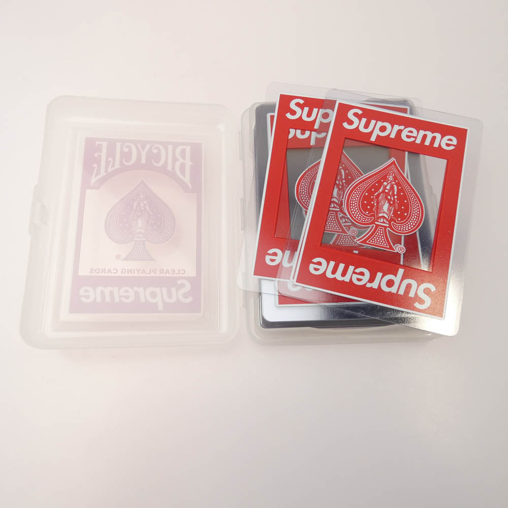 Supreme シュプリーム 20AW Bicycle Clear Playing Cards トランプ クリア系 レッド系【極上美品】【中古】