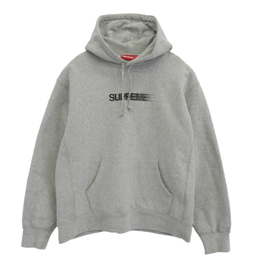Supreme シュプリーム 23SS Motion Logo Hooded Sweatshirt モーションロゴ フーデッドスウェットシャツ プルオーバー パーカー グレー系 M【中古】