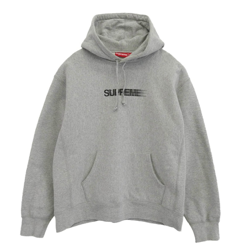 Supreme シュプリーム 23SS Motion Logo Hooded Sweatshirt モーションロゴ フーデッドスウェットシャツ プルオーバー パーカー グレー系 M【中古】