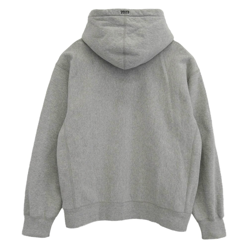 Supreme シュプリーム 23SS Motion Logo Hooded Sweatshirt モーションロゴ フーデッドスウェットシャツ プルオーバー パーカー グレー系 M【中古】