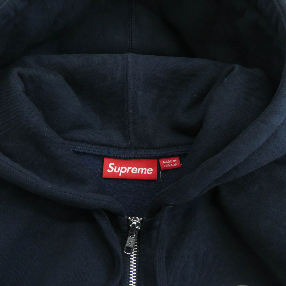 Supreme シュプリーム 25AW S Logo Zip Up Hooded Sweatshirt Sロゴ ジップアップ フルジップ フーディー パーカー ネイビー系 M【中古】