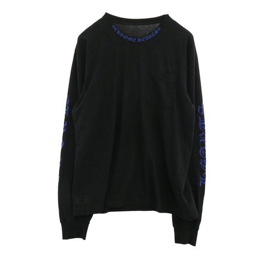 CHROME HEARTS クロムハーツ（原本無） Neck Logo ネックロゴ アームプリント 長袖カットソー ブラック系 XL【中古】