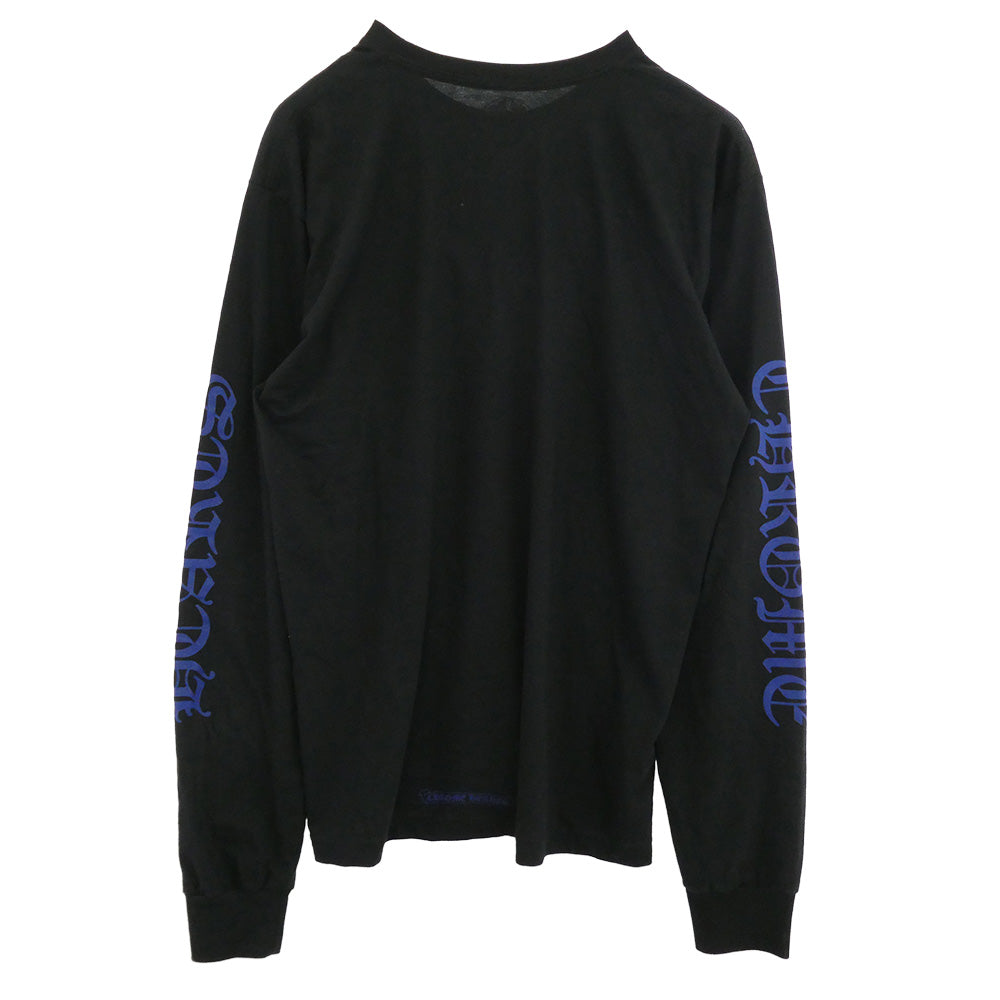 CHROME HEARTS クロムハーツ（原本無） Neck Logo ネックロゴ アームプリント 長袖カットソー ブラック系 XL【中古】