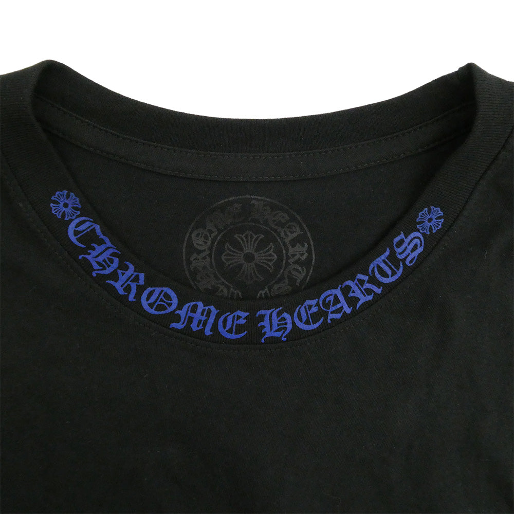 CHROME HEARTS クロムハーツ（原本無） Neck Logo ネックロゴ アームプリント 長袖カットソー ブラック系 XL【中古】