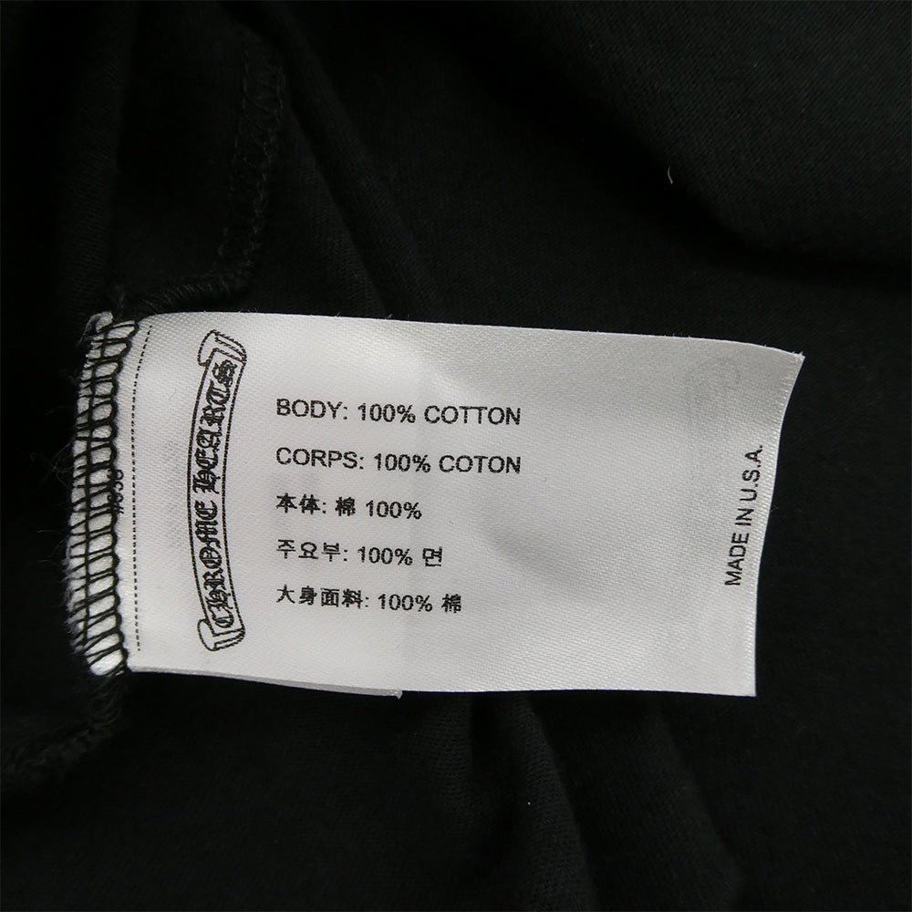 CHROME HEARTS クロムハーツ（原本無） Neck Logo ネックロゴ アームプリント 長袖カットソー ブラック系 XL【中古】