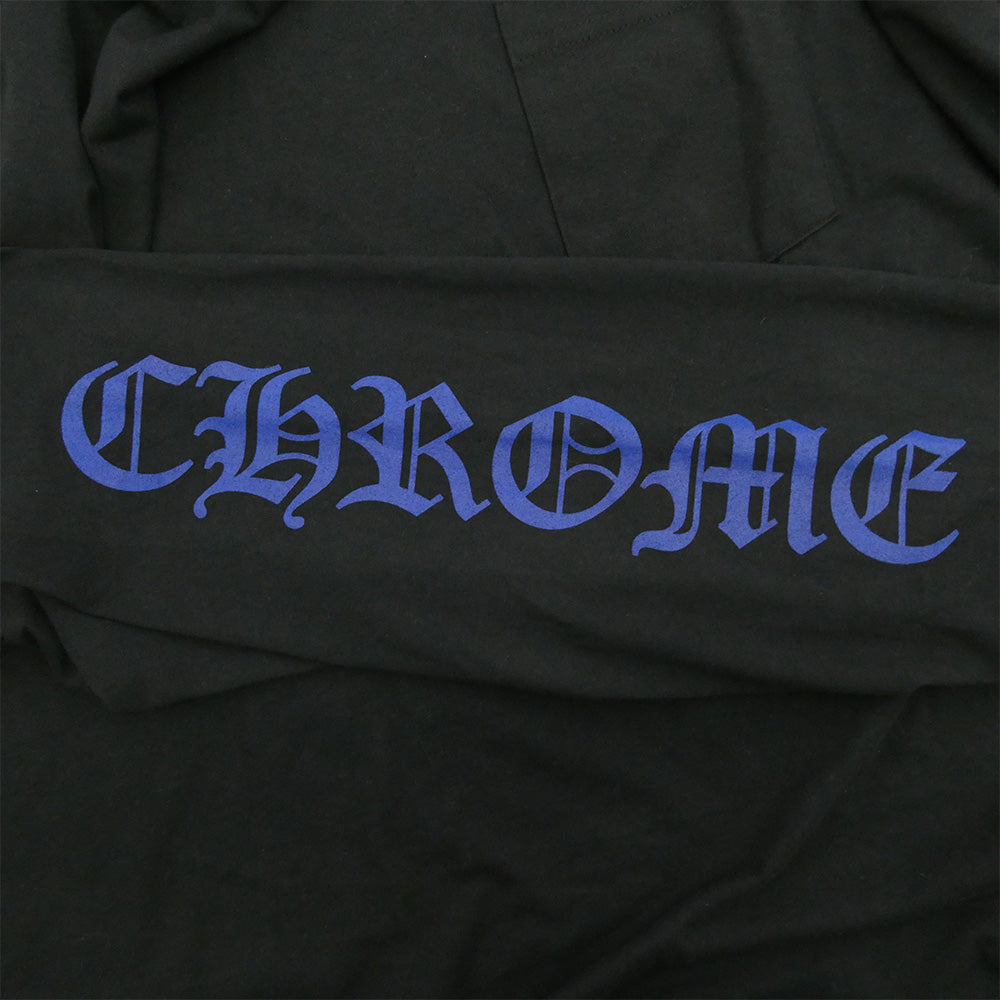 CHROME HEARTS クロムハーツ（原本無） Neck Logo ネックロゴ アームプリント 長袖カットソー ブラック系 XL【中古】