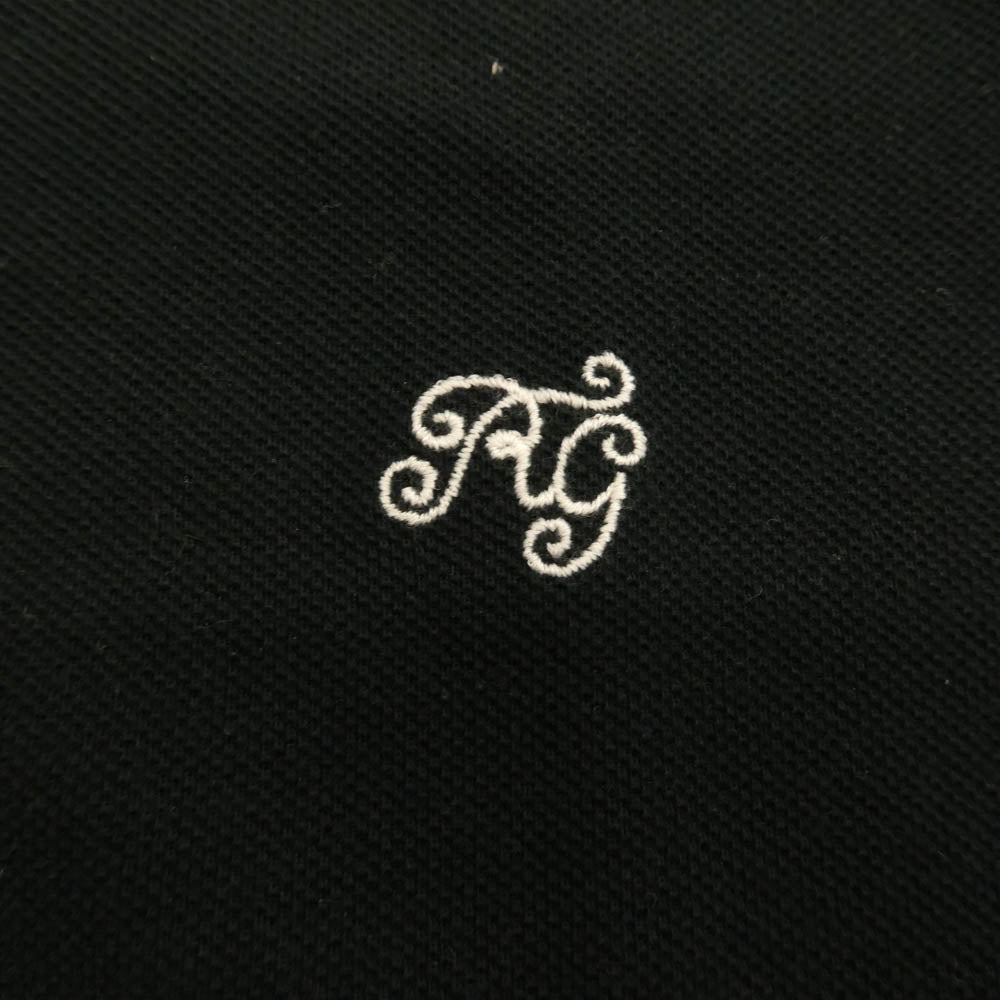 RUDE GALLERY ルードギャラリー S/S 半袖 襟袖ライン コットン ポロシャツ ブラック系 2【中古】