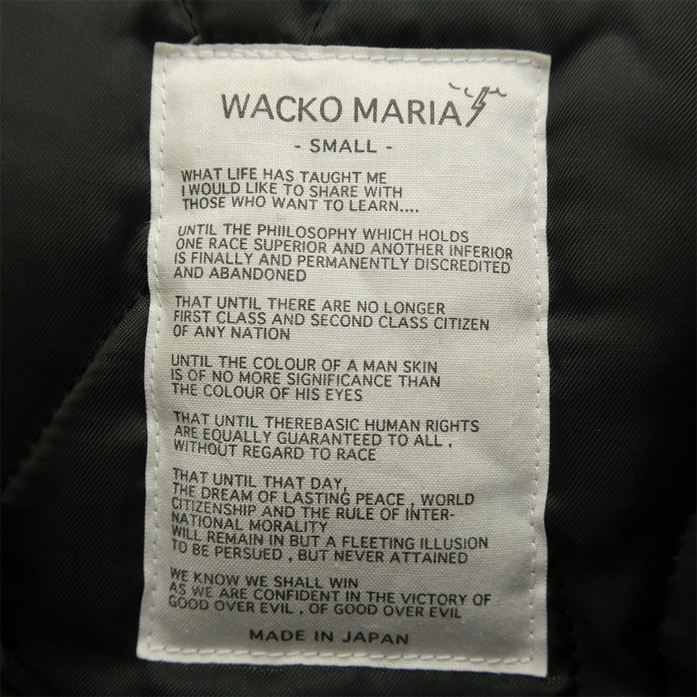 WACKO MARIA ワコマリア N-3B ミリタリージャケット モッズコート ブラック系 S【中古】