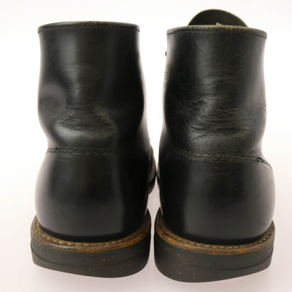 RED WING レッドウィング 8153 羽タグ プレーントゥ ブーツ ブラック系 US6.5D【中古】