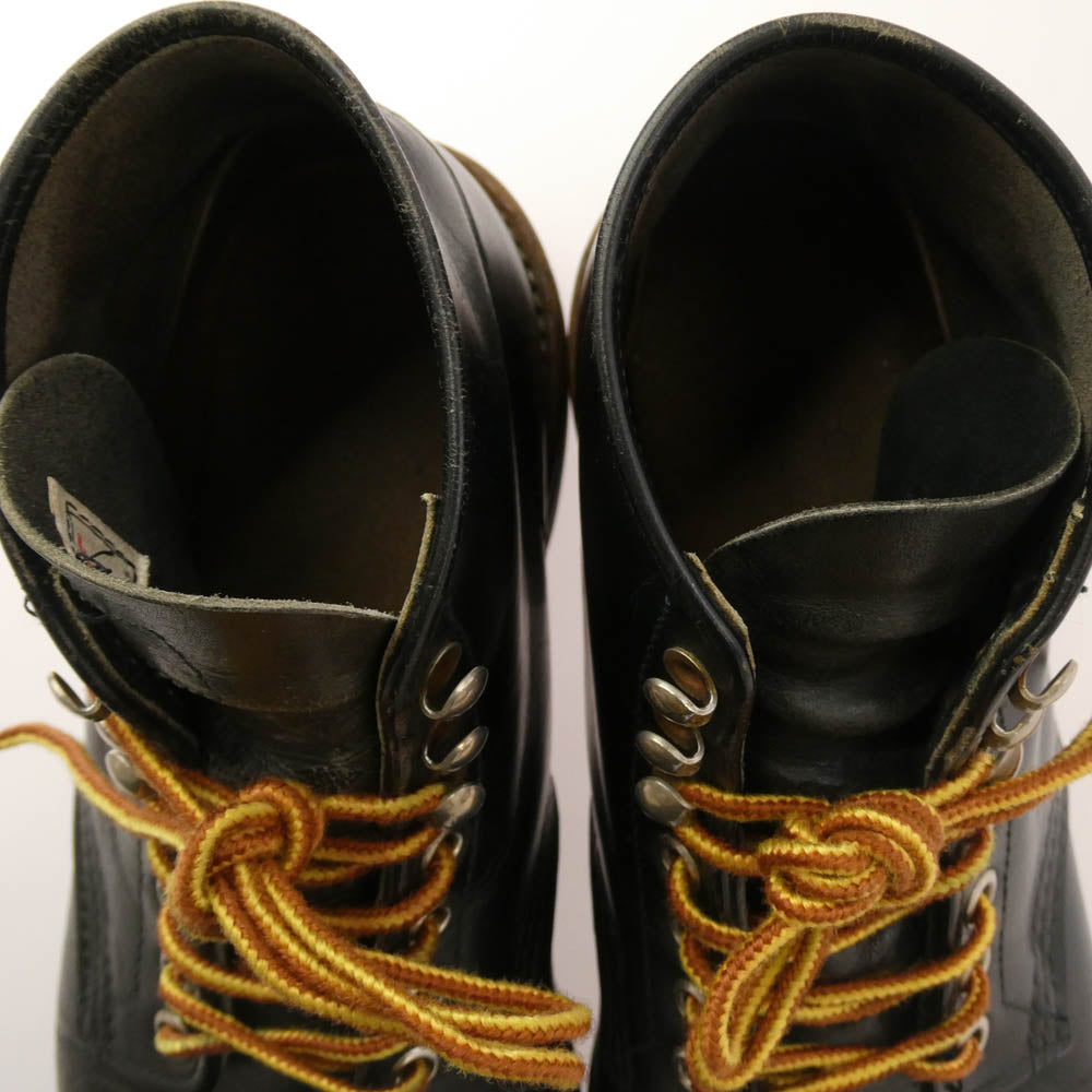 RED WING レッドウィング 8153 羽タグ プレーントゥ ブーツ ブラック系 US6.5D【中古】