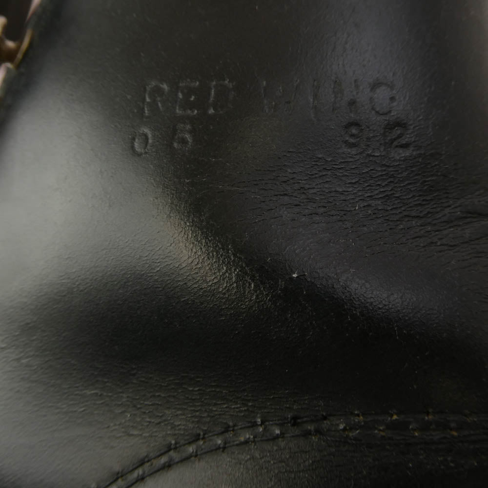 RED WING レッドウィング 8153 羽タグ プレーントゥ ブーツ ブラック系 US6.5D【中古】