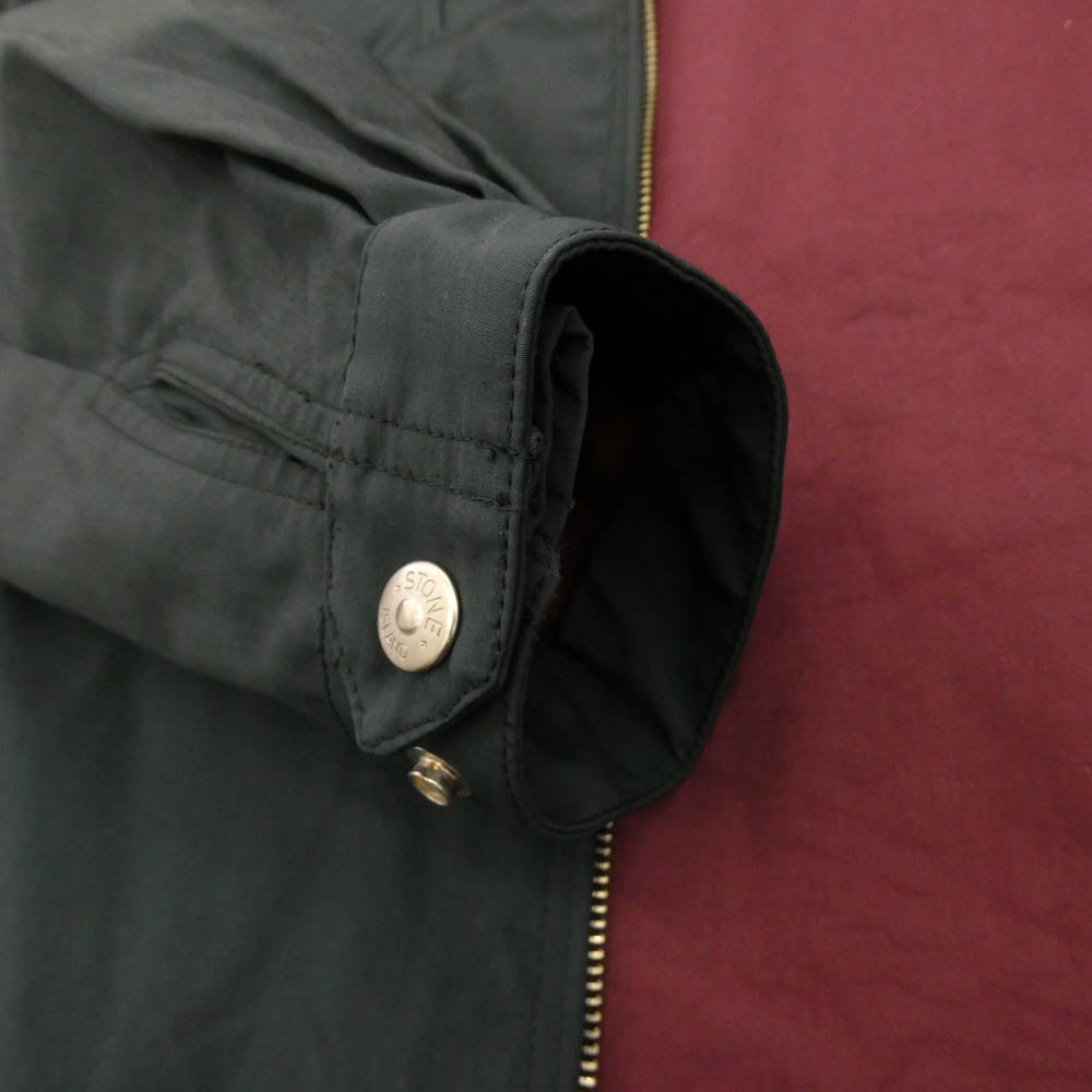 STONE ISLAND ストーンアイランド A54309 80s 90s 初期 フード付き 袖ロゴワッペン フルジップ ブルゾン ジャケット ネイビー系 M【中古】