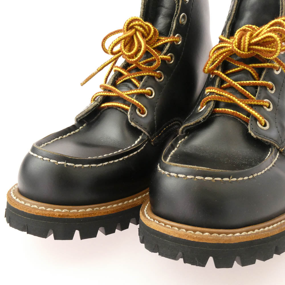 RED WING レッドウィング 90s 8176 羽タグ モックトゥ ビブラムソール ブーツ ブラック系 US6.5E【中古】