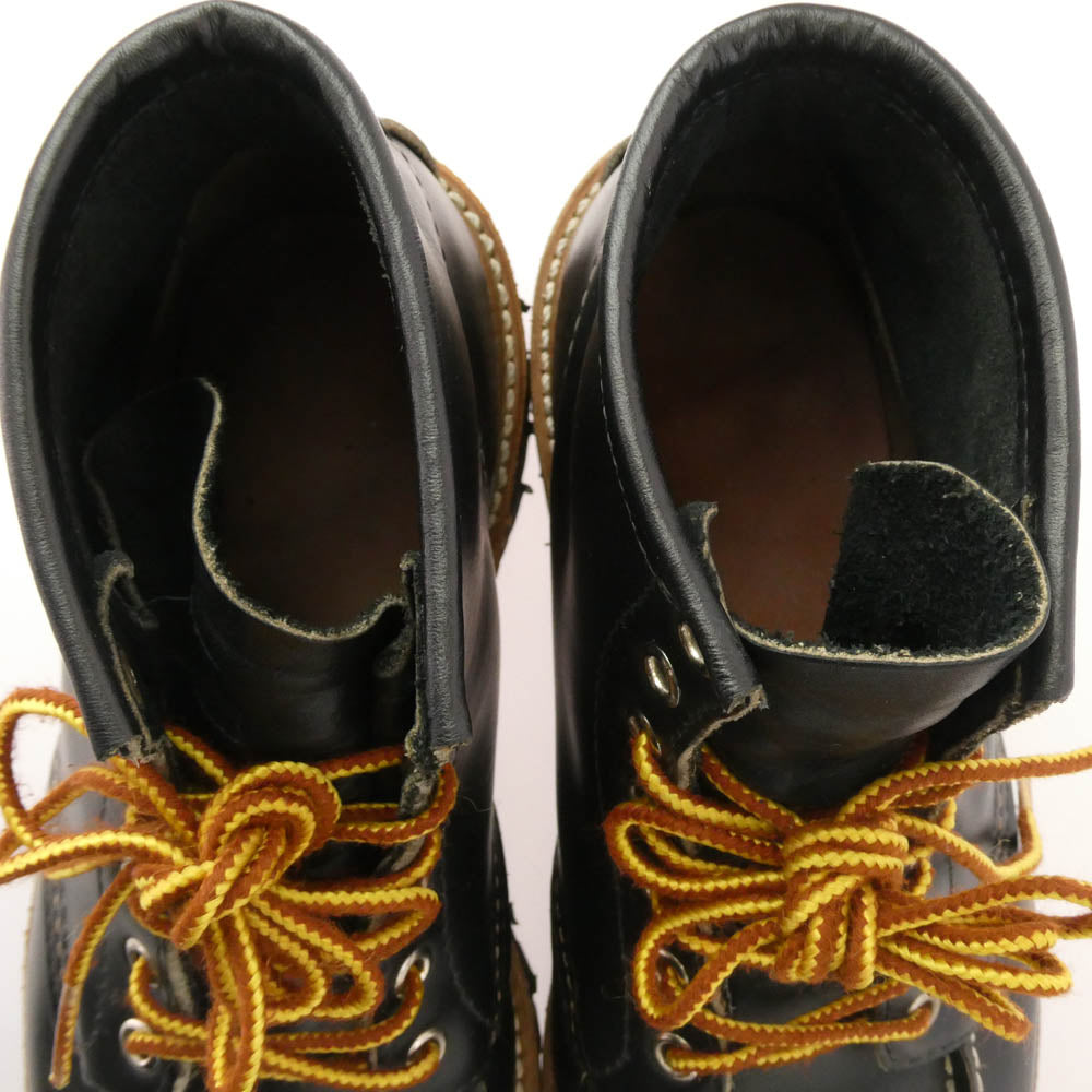 RED WING レッドウィング 90s 8176 羽タグ モックトゥ ビブラムソール ブーツ ブラック系 US6.5E【中古】