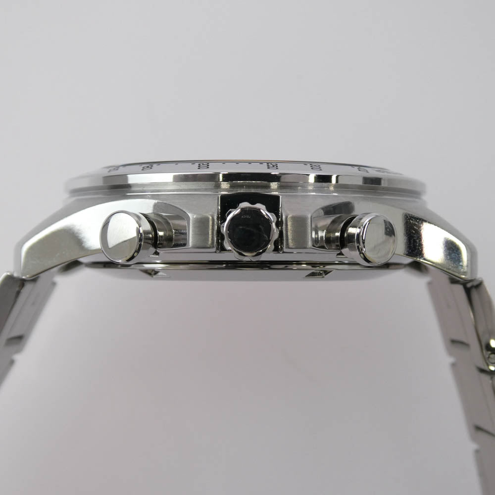 SEIKO セイコー SBTR011 SPIRIT スピリット クロノグラフ クオーツ ウオッチ 横三ツ目 腕時計 シルバー系【極上美品】【中古】