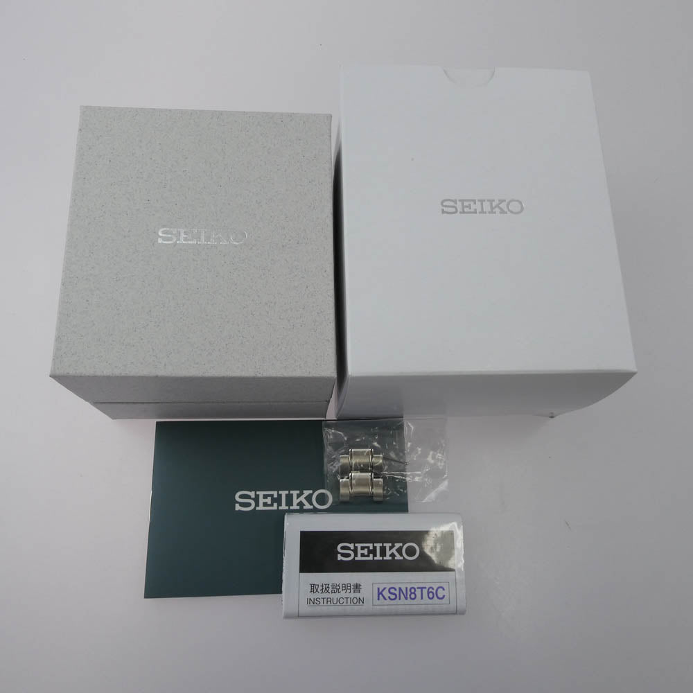 SEIKO セイコー SBTR011 SPIRIT スピリット クロノグラフ クオーツ ウオッチ 横三ツ目 腕時計 シルバー系【極上美品】【中古】