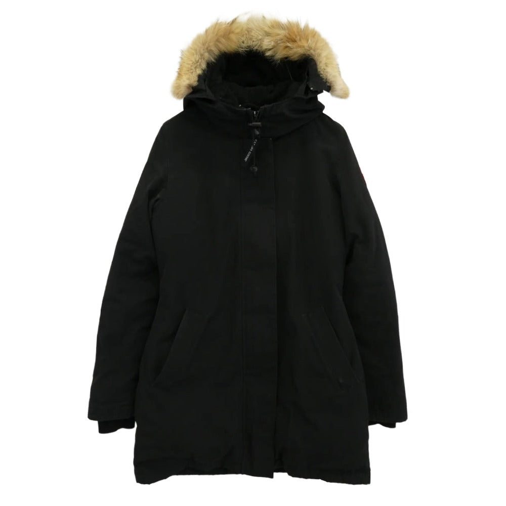 CANADA GOOSE カナダグース 3037JL グリフィンタグ VICTORIA PARKA ヴィクトリア パーカ ダウン ジャケット ブラック系 S【中古】