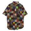 BEAMS ビームス パッチワークプリント ショートスリーブ ボタンダウン 半袖シャツ マルチカラー系 S【極上美品】【中古】