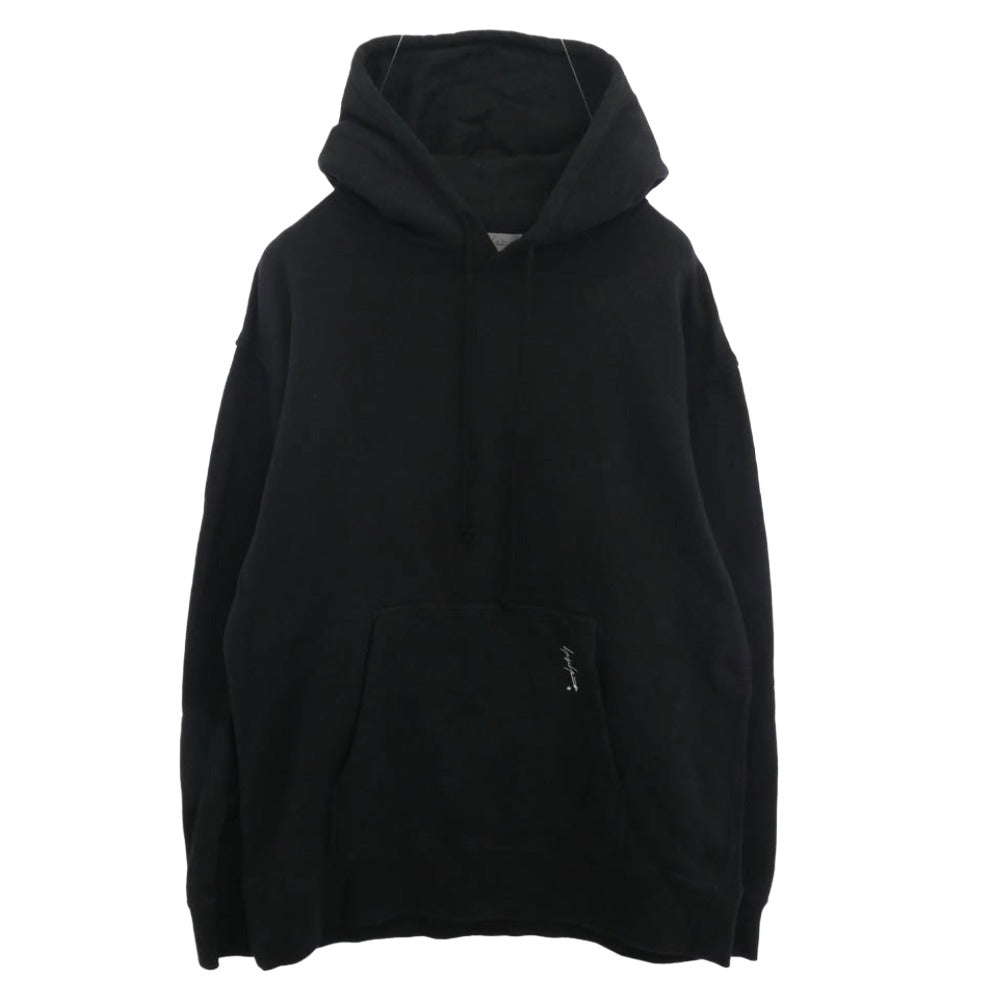 Yohji Yamamoto POUR HOMME ヨウジヤマモトプールオム 24SS HS-T62-998 ロゴ刺繍 プルオーバーパーカー ブラック系 3【中古】