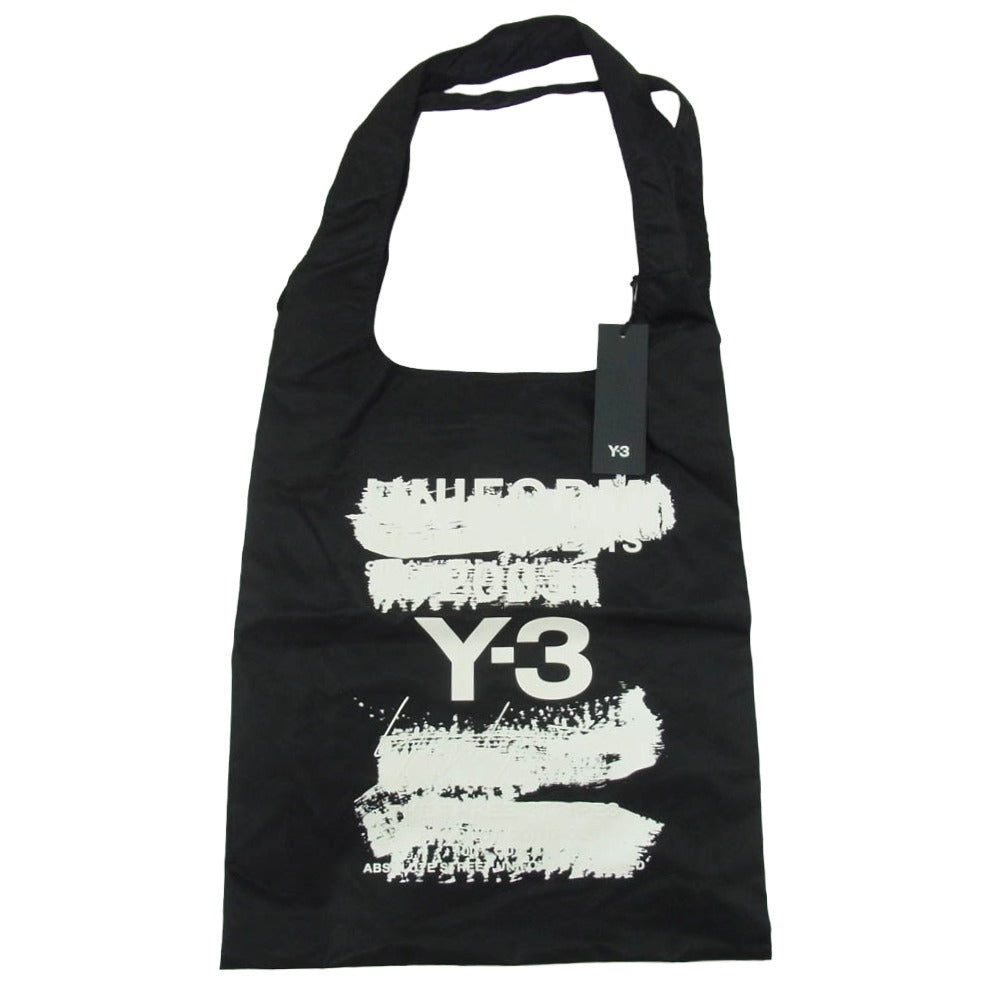 Y-3 Yohji Yamamoto ワイスリー ヨウジヤマモト 25SS JD2909 Y-3 TOTE ナイロンツイル ブラシストローク グラフィックロゴ トートバッグ ブラック系【極上美品】【中古】