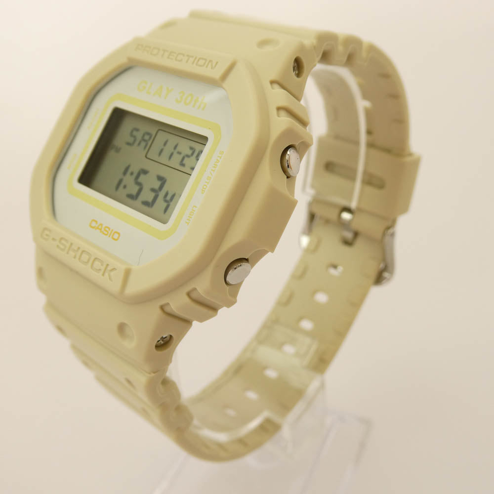 G-SHOCK ジーショック GLAY 30th Anniversary Limited Edition GLAYER DW-5600 グレイ 30周年アニバーサリー 腕時計 ライトベージュ系 表記なし【極上美品】【中古】