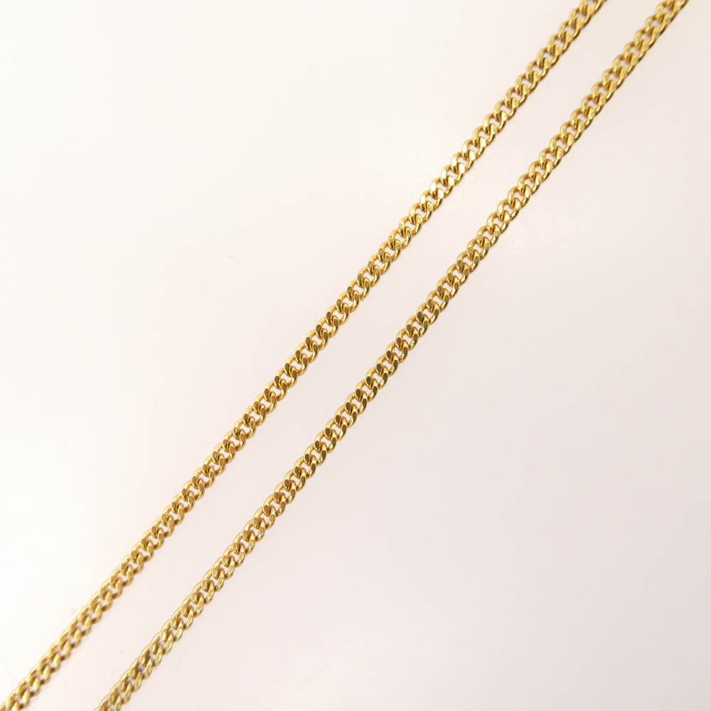 Christian Dior クリスチャンディオール ラインストーン CDロゴ ネックレス ゴールド系【中古】