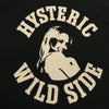 HYSTERIC GLAMOUR ヒステリックグラマー 02221CT31 HYS WILD SIDE アメリカンカレッジ ワイルドサイド スムース生地 半袖 Tシャツ ブラック系 L【中古】
