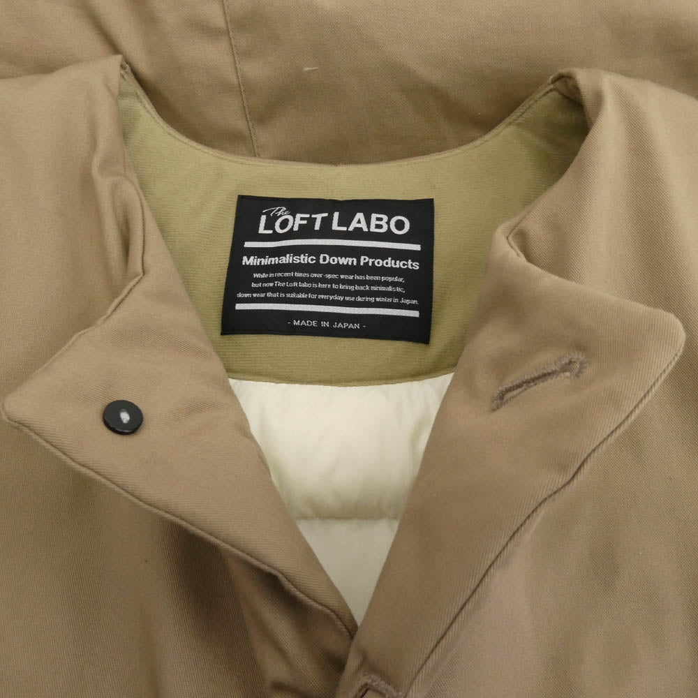 ロフトラボ TL22FJK63 NO COLLAR ノーカラーダウンジャケット ノーカラー ダウン コート ベージュ系 1【中古】