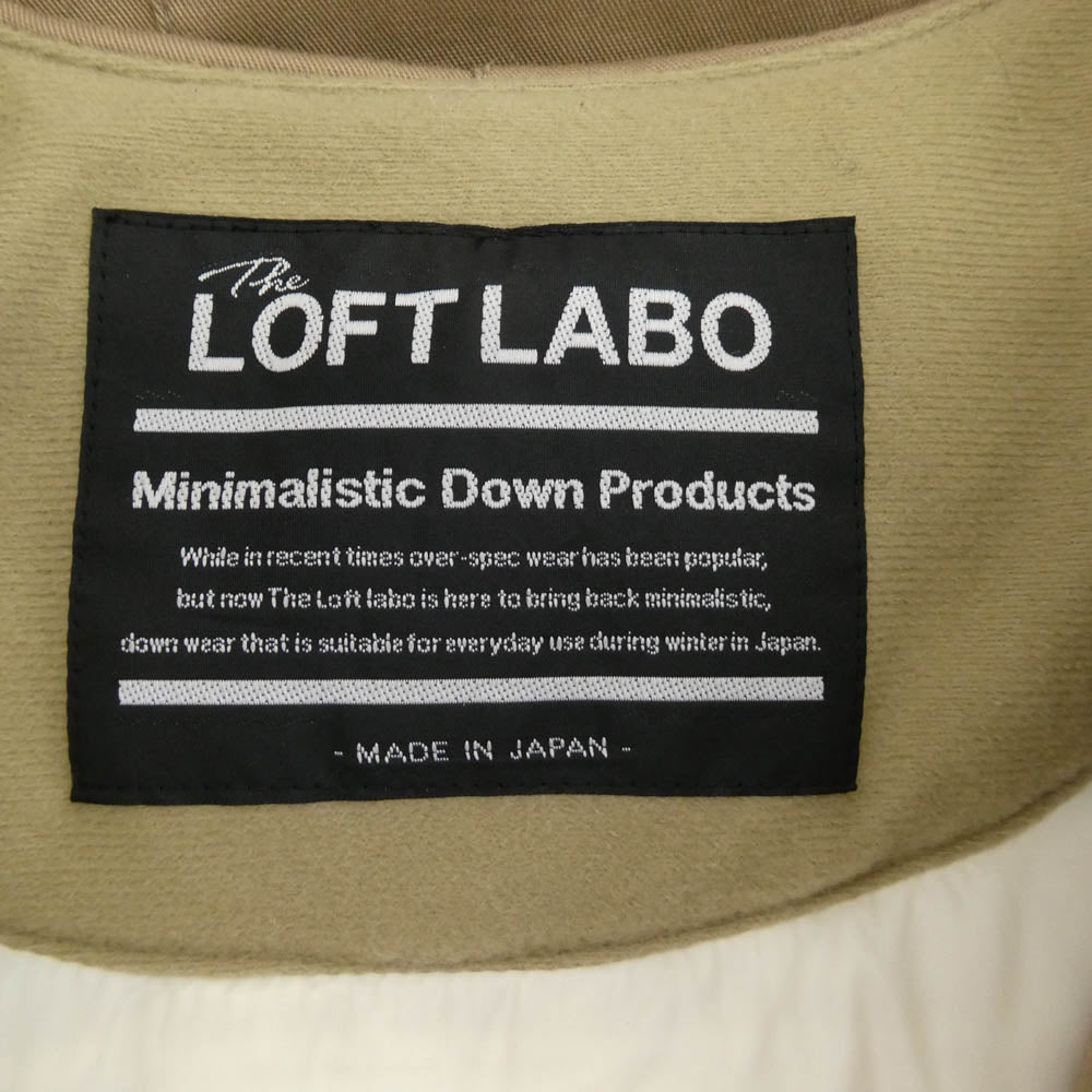 ロフトラボ TL22FJK63 NO COLLAR ノーカラーダウンジャケット ノーカラー ダウン コート ベージュ系 1【中古】